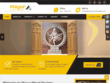 Tablet Screenshot of mayurwooddesigns.com